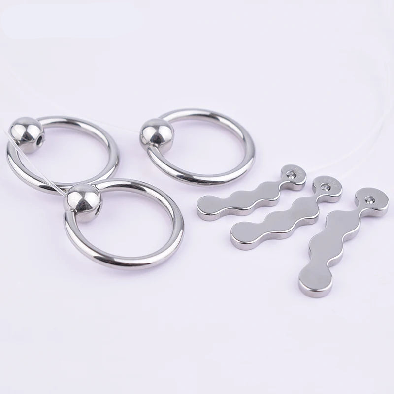 Perles de massage prostatique en metal S M L