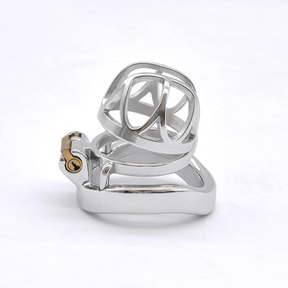 Petite cage de chastete en metal pour soumis 40mm