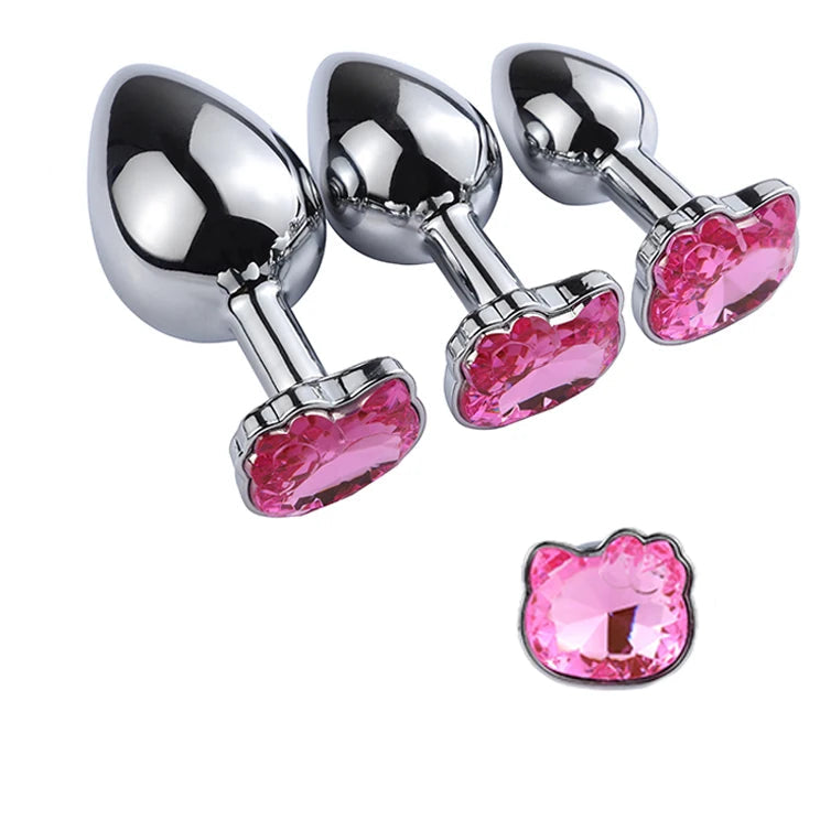 Plug Anal Diamant Chat Kawaii Rose 