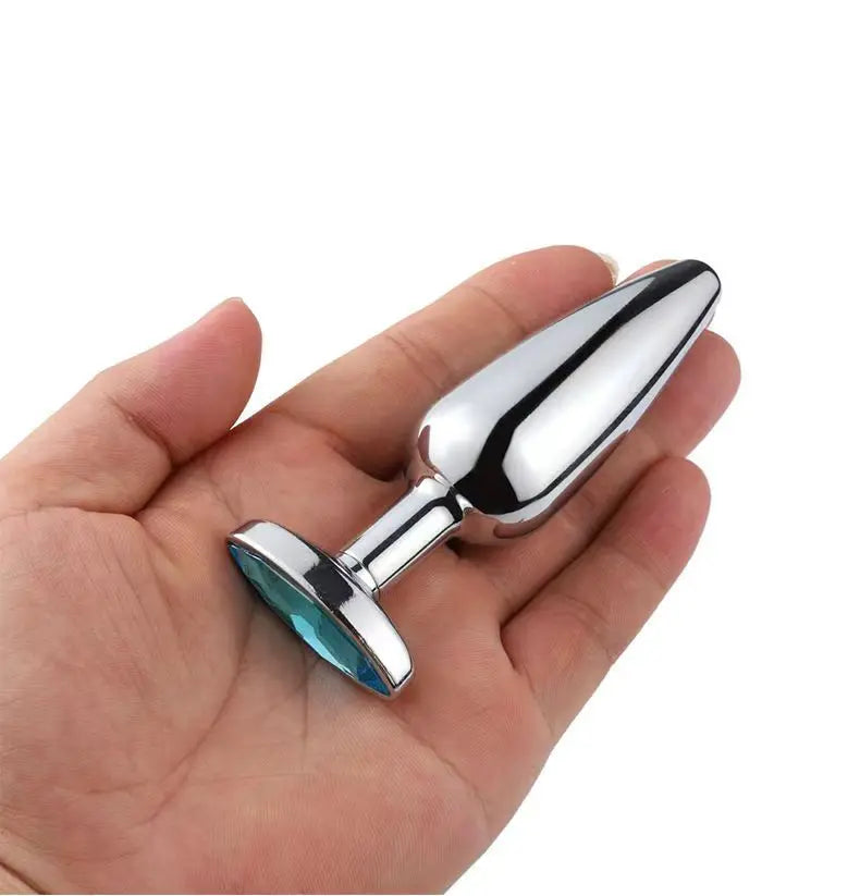 Plug Anal allonge Diamant Bleu 