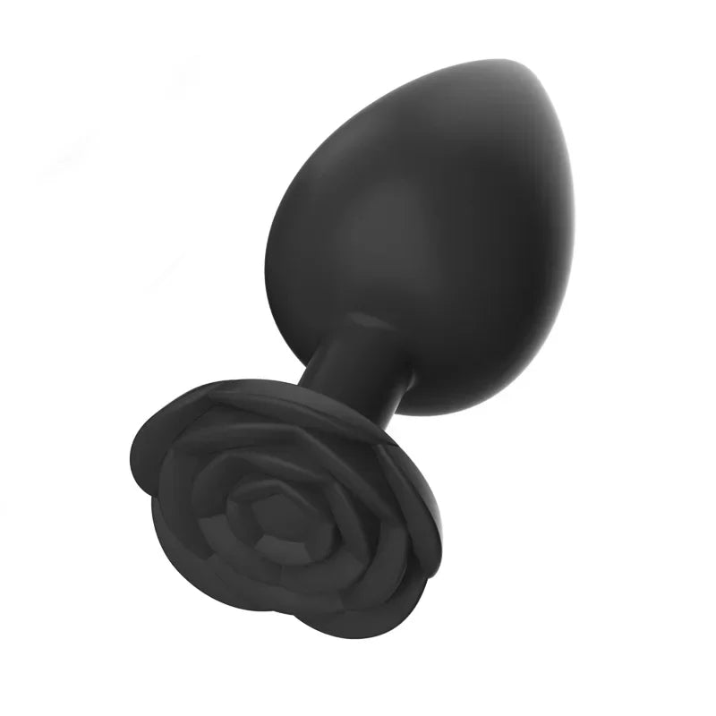 Plug Anal fleur noir en silicone