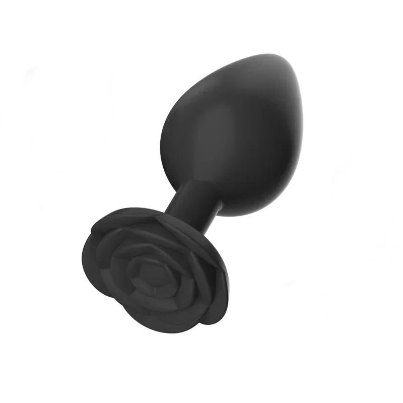 Plug Anal fleur noir en silicone