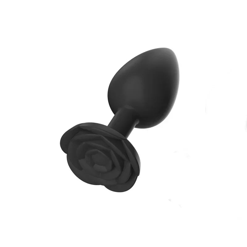 Plug Anal fleur noir en silicone