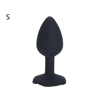 Plug Anal fleur noir en silicone