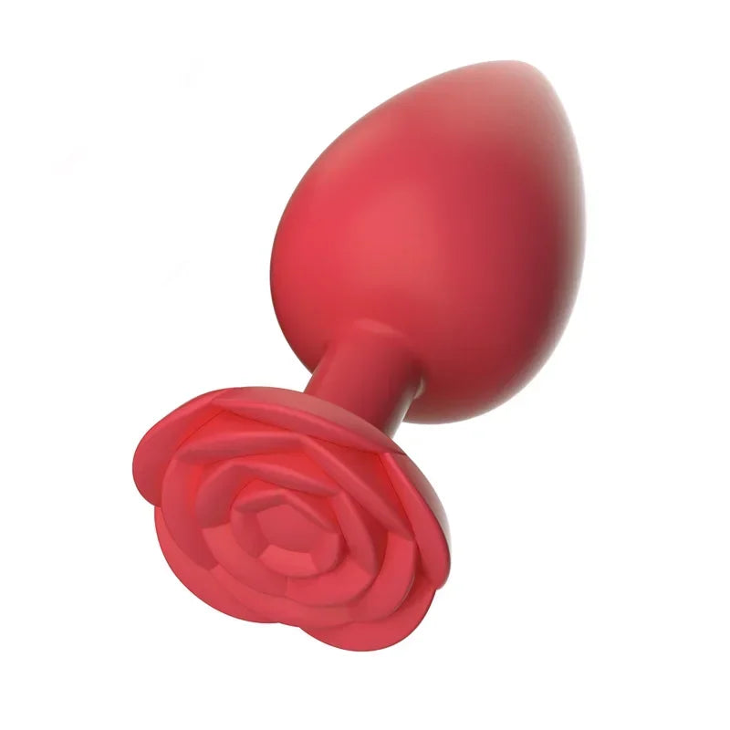 Plug Anal fleur rouge en silicone