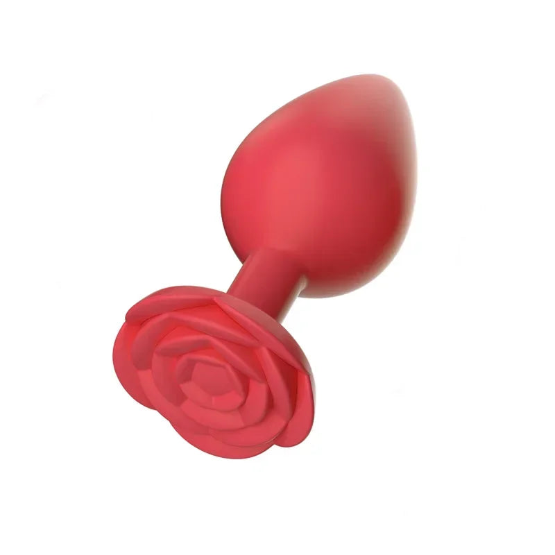 Plug Anal fleur rouge en silicone