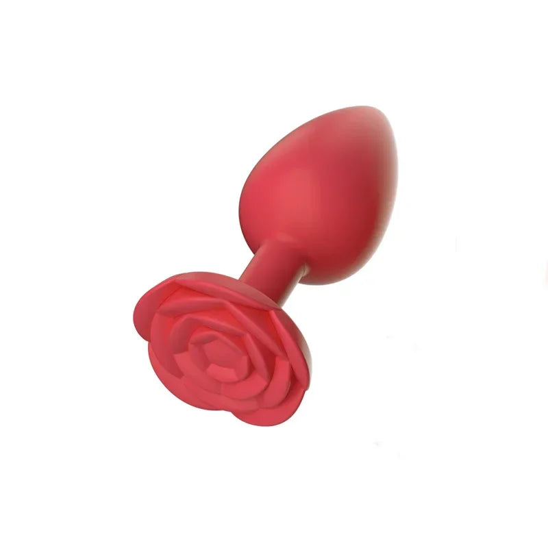 Plug Anal fleur rouge en silicone