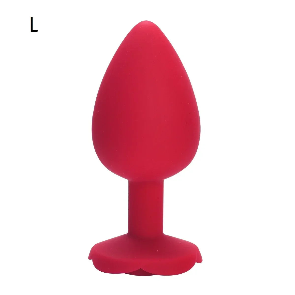 Plug Anal fleur rouge en silicone L