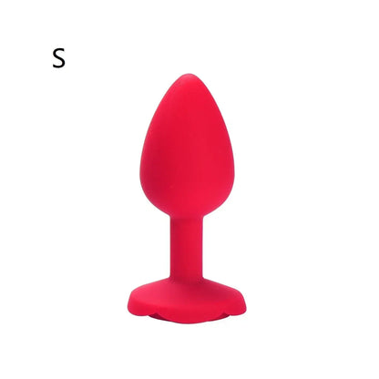 Plug Anal fleur rouge en silicone S