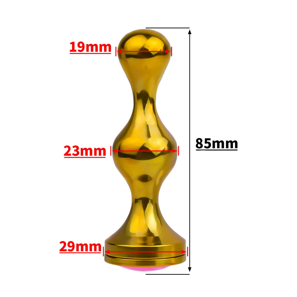 Plug anal en métal doré