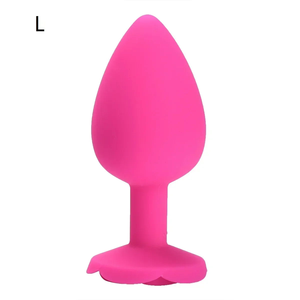Plug anal fleur rose en silicone L