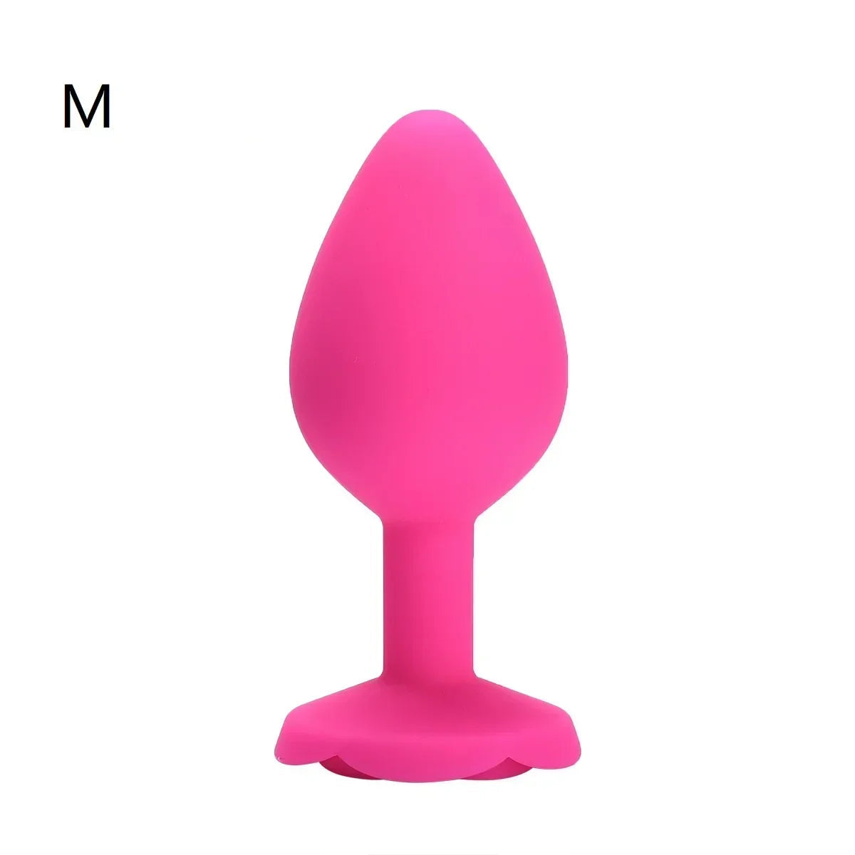 Plug anal fleur rose en silicone M