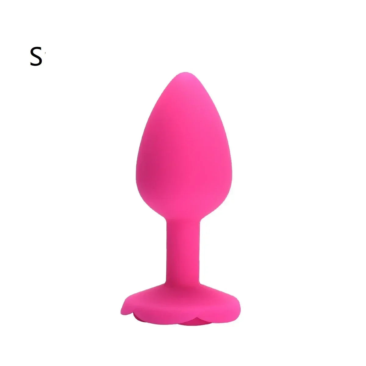 Plug anal fleur rose en silicone S