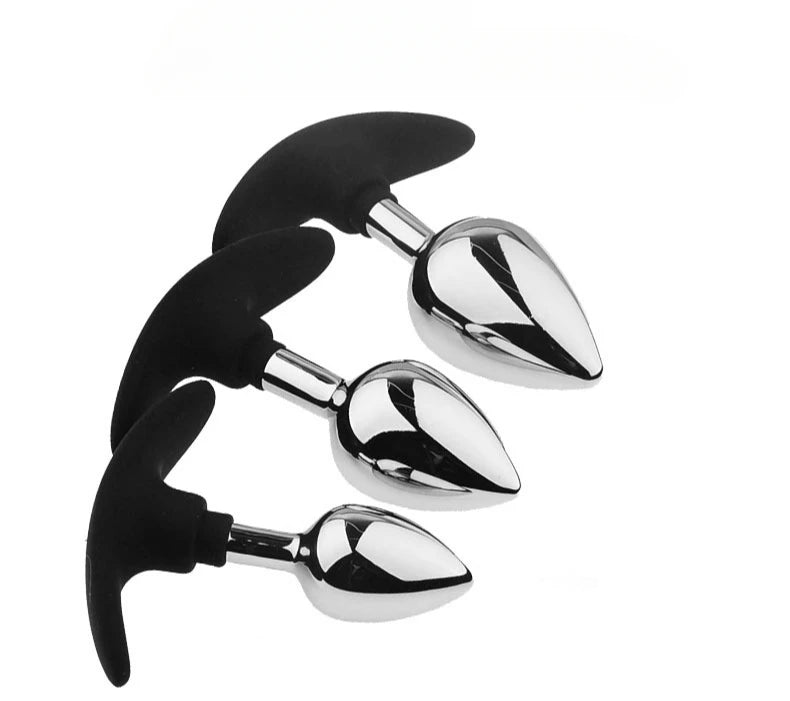 Plug Anal Hybride Métal Silicone