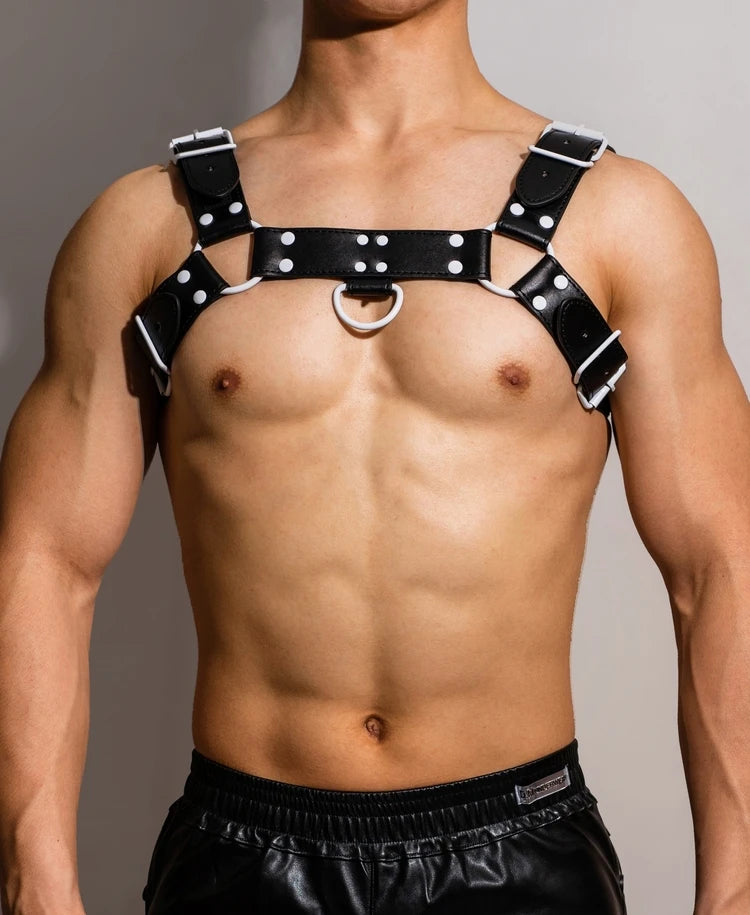 Black and White BDSM Harness