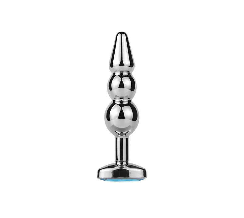 Plug Anal Allongé Multiforme Diamant Bleu