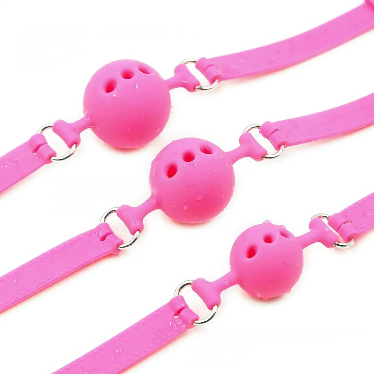 Ball Gag en silicone rose