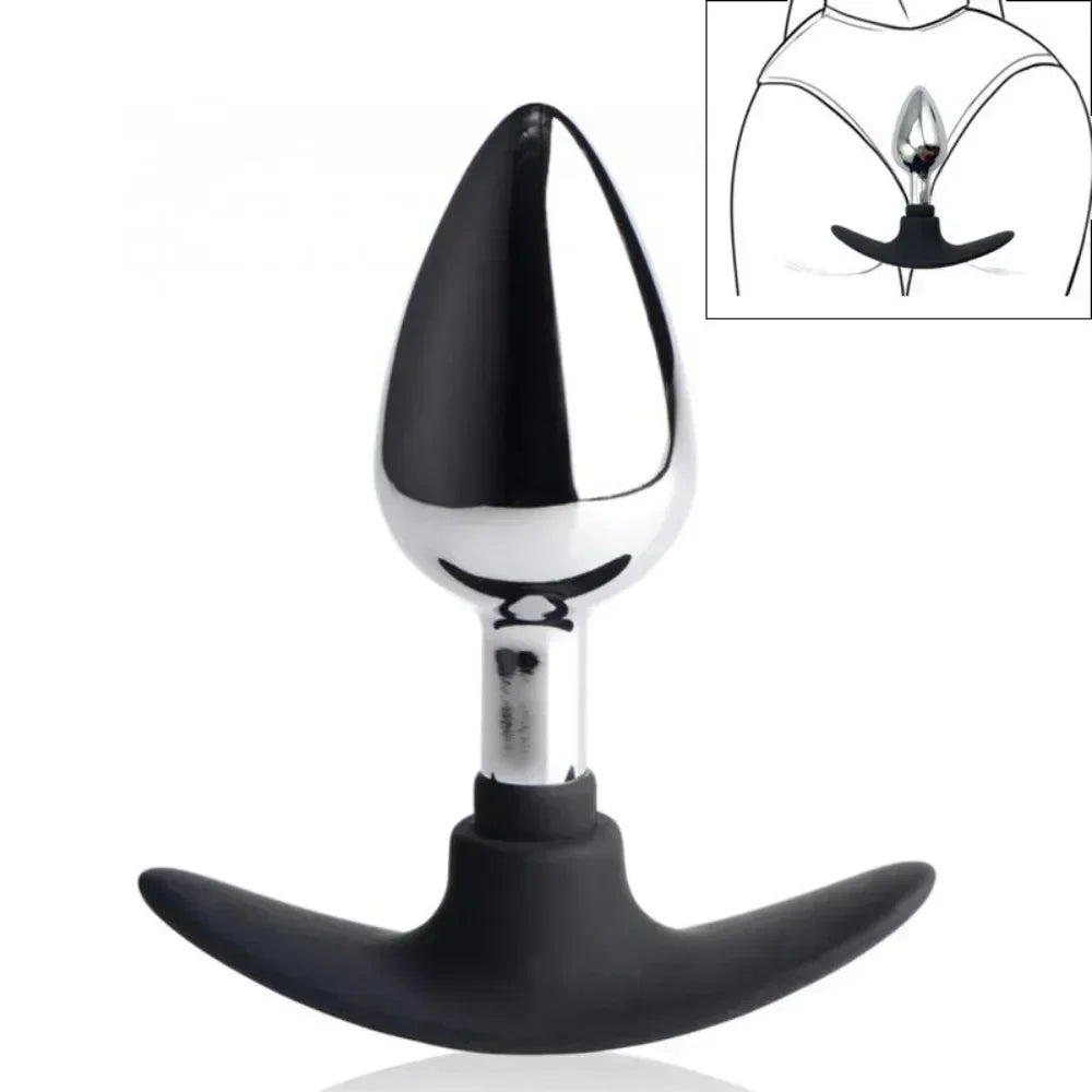 Plug Anal Hybride Métal Silicone