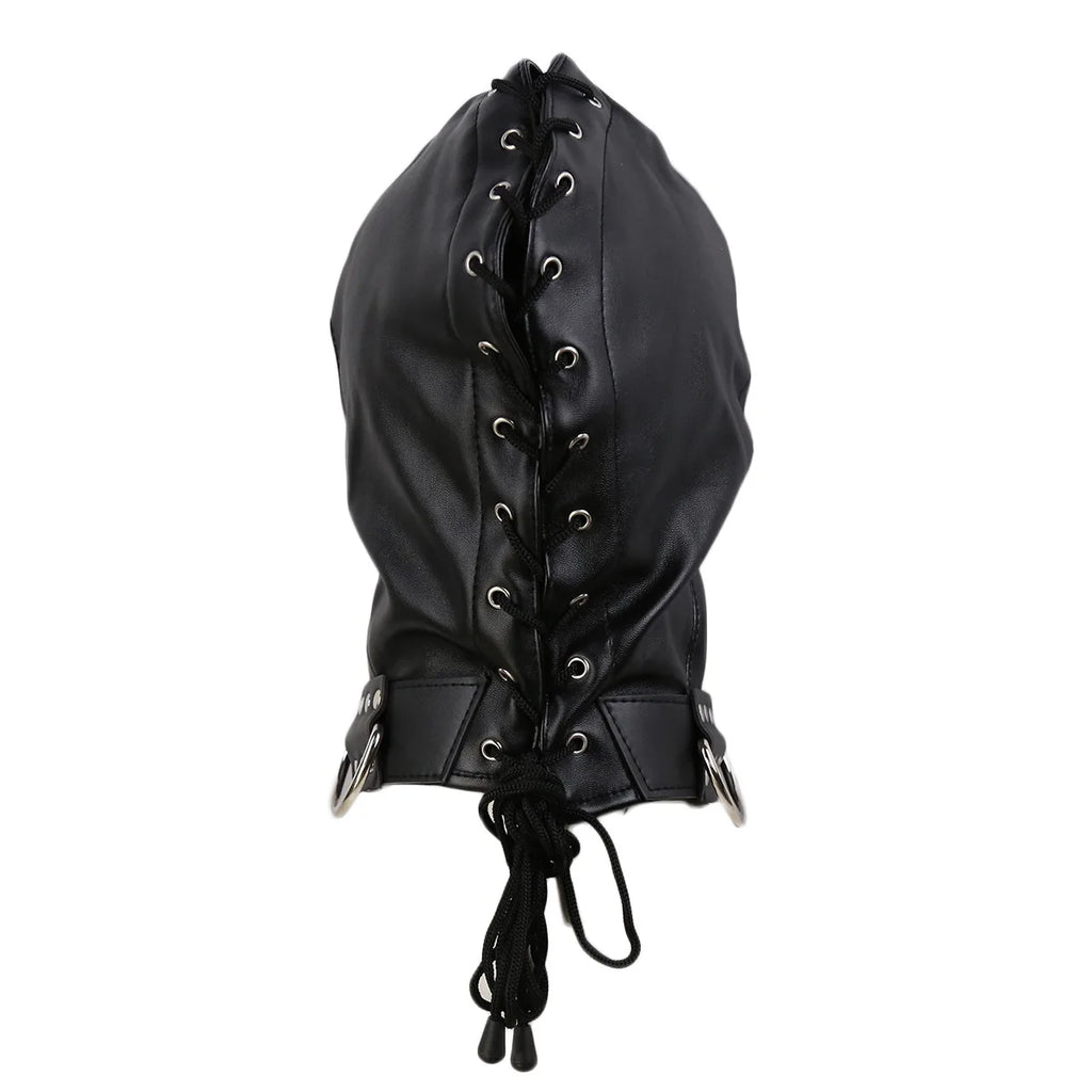 Cagoule BDSM fermeture zip bouche 3