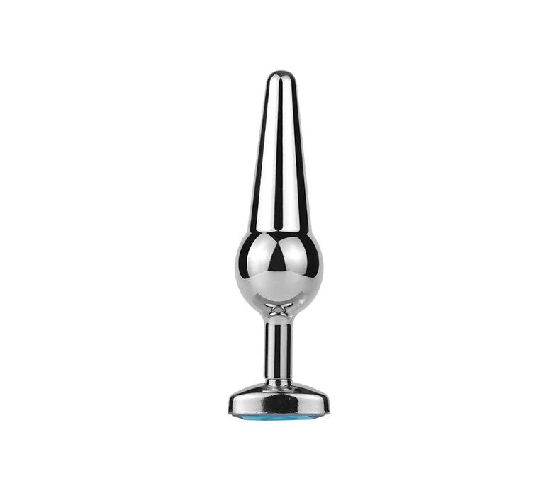 Plug Anal Allongé Multiforme Diamant Bleu