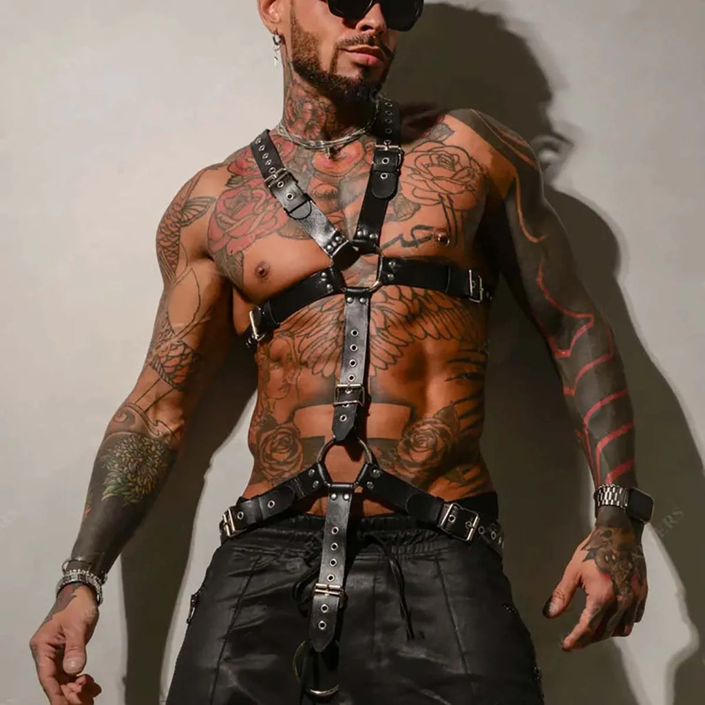 Integraler BDSM Harness für Männer