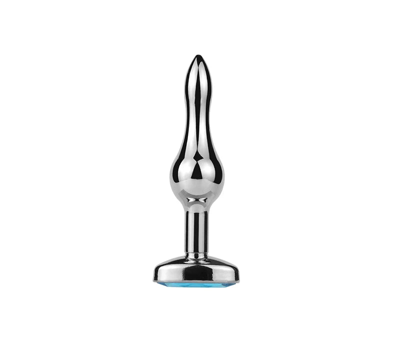 Plug Anal Allongé Multiforme Diamant Bleu