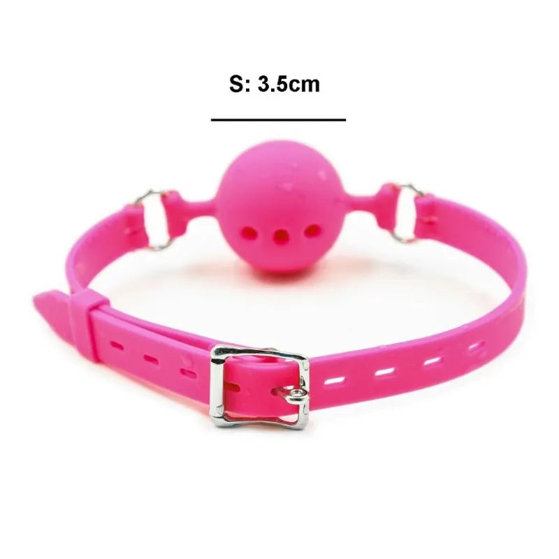 Ballgag aus rosafarbenem Silikon