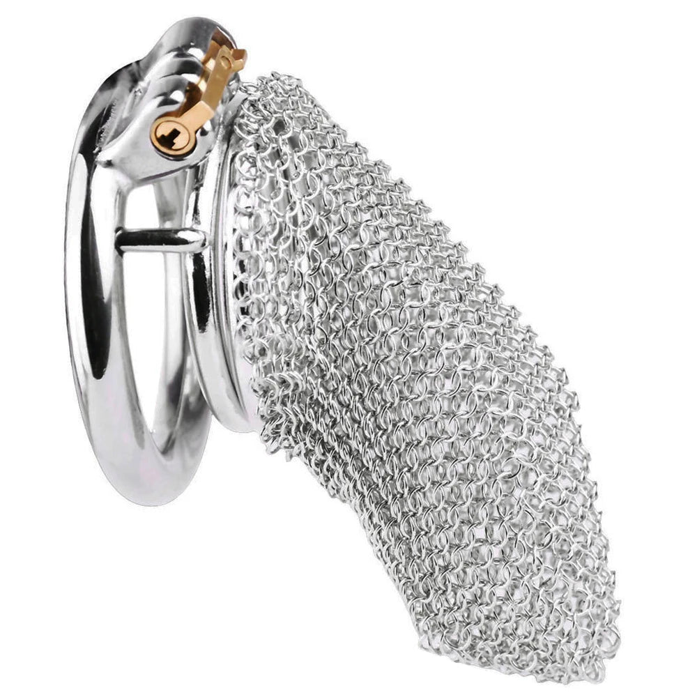 Grande cage de chasteté en métal inspiration moyen âge