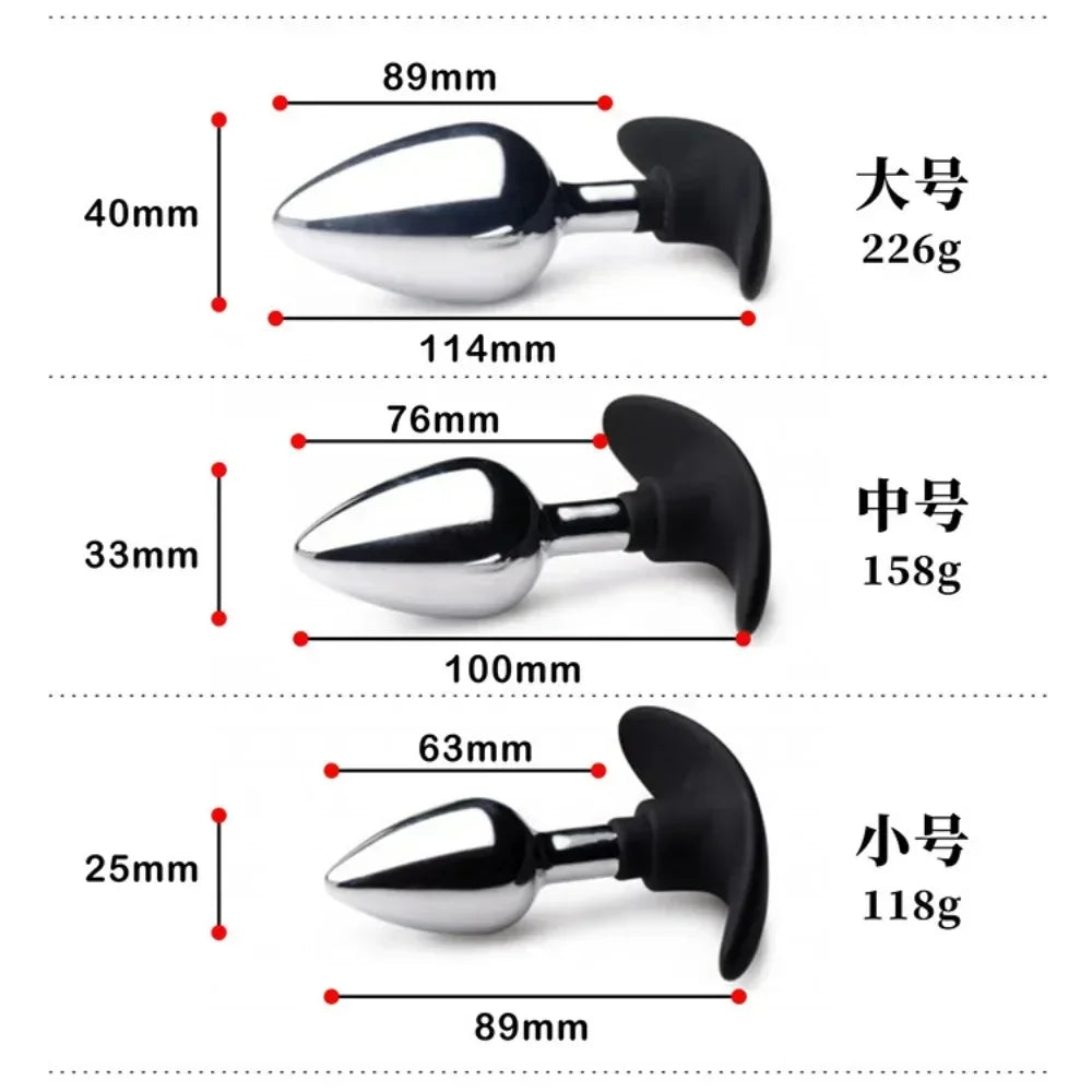Plug Anal Hybride Métal Silicone