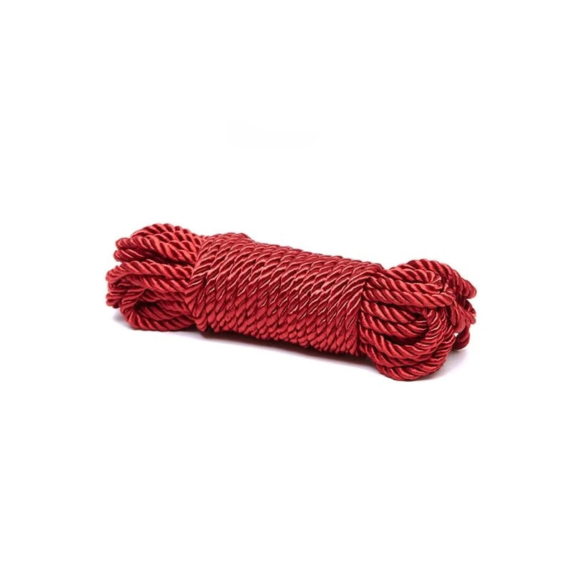 Corde Shibari en Coton et Lin Mercerisés Rouge