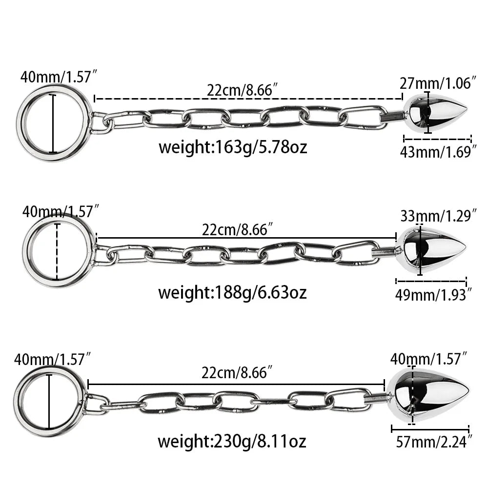 Plug Anal avec Chaîne en métal