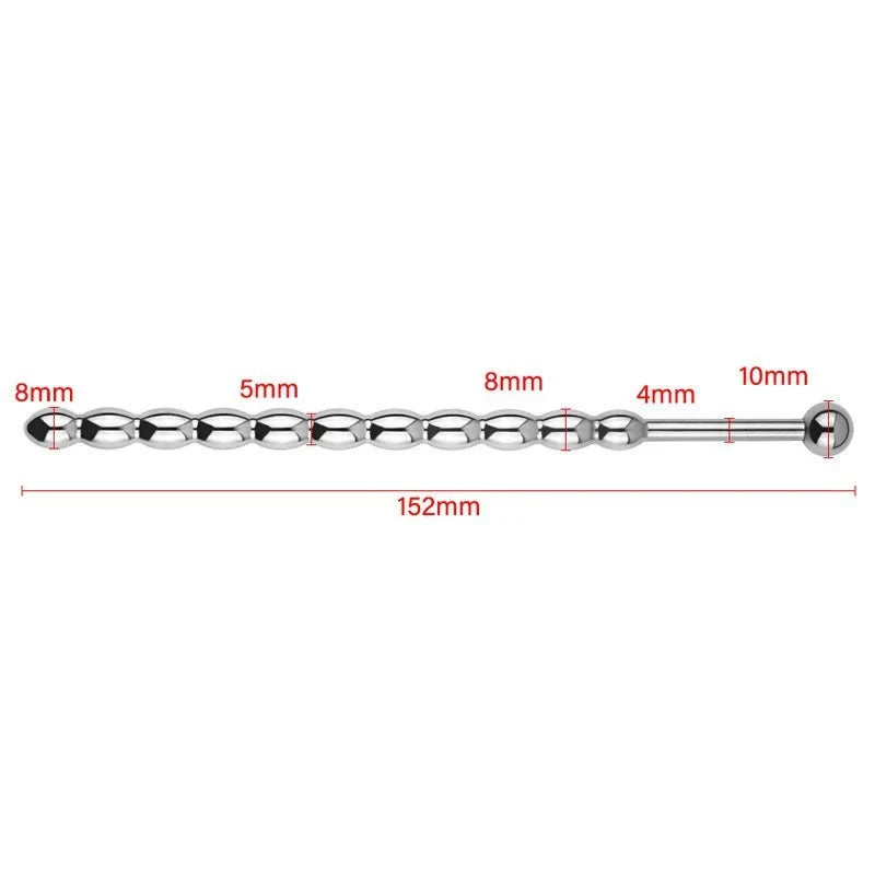 Sonde d'urètre en métal 8mm taille