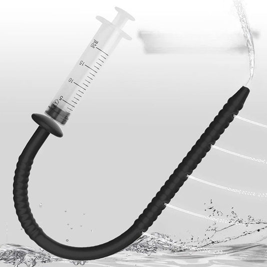 Sonde urétrale en silicone souple avec seringue d’injection 