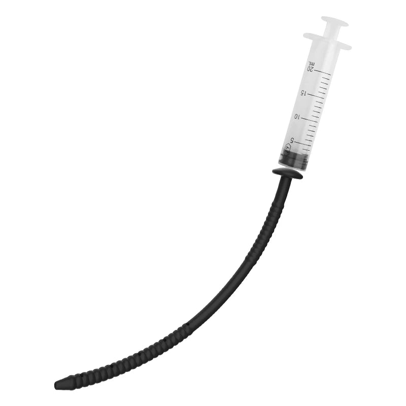 Sonde urétrale en silicone souple avec seringue d’injection 