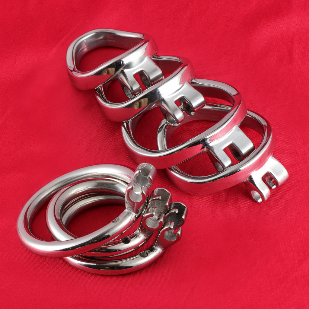 Anneau pour cage de chasteté K01 / K02 en acier inoxydable, rond ou incurvé