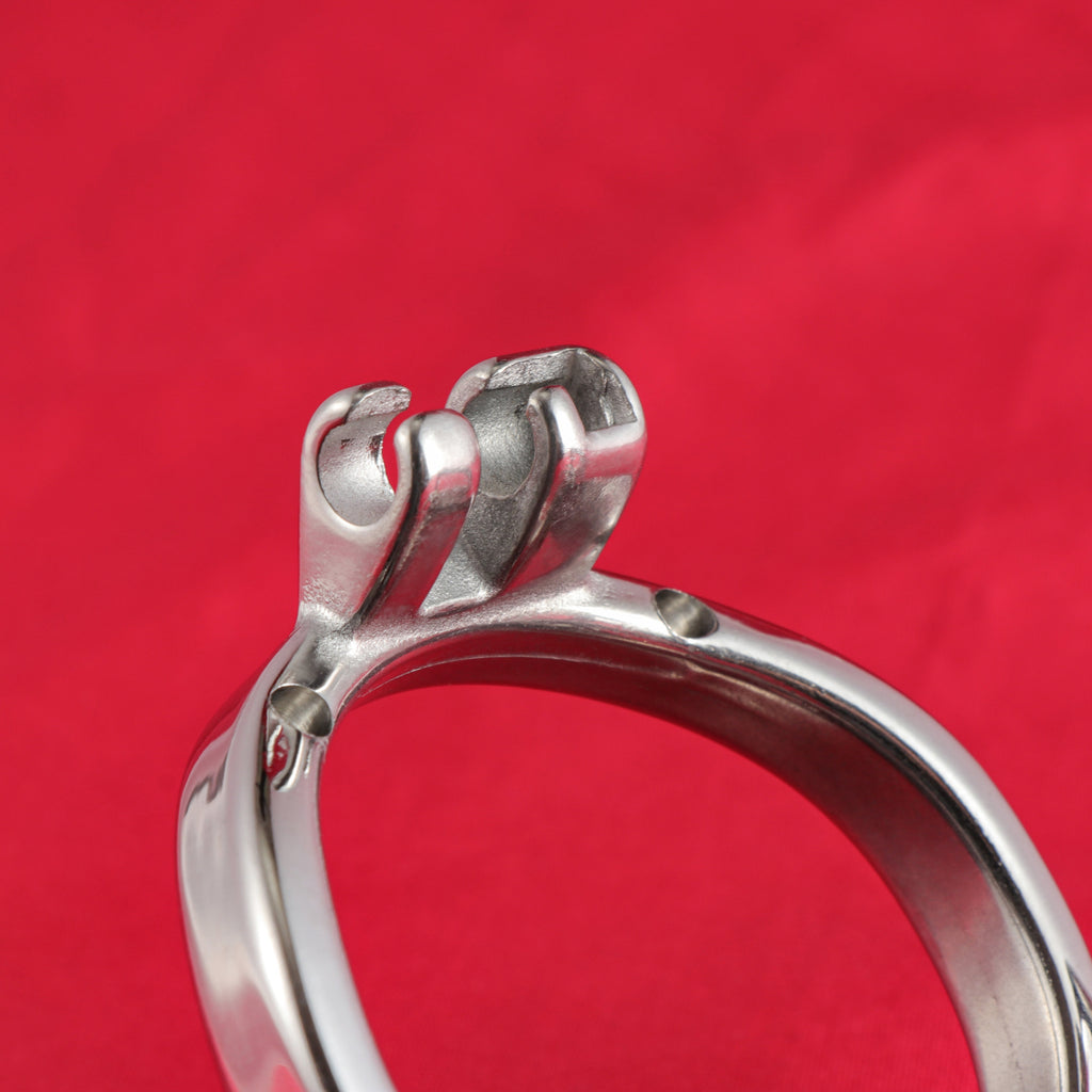 Anneau pour cage de chasteté K01 / K02 en acier inoxydable, rond ou incurvé