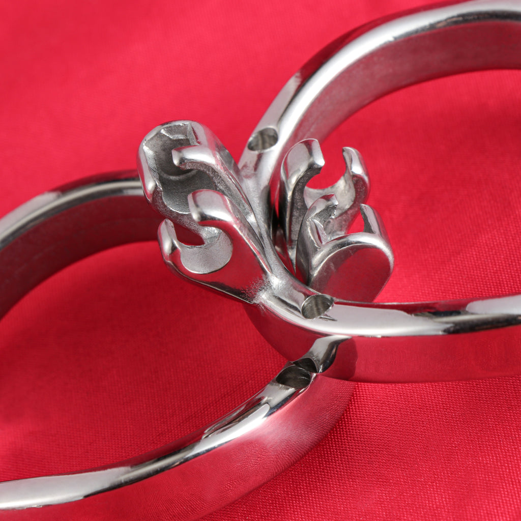 Anneau pour cage de chasteté K01 / K02 en acier inoxydable, rond ou incurvé