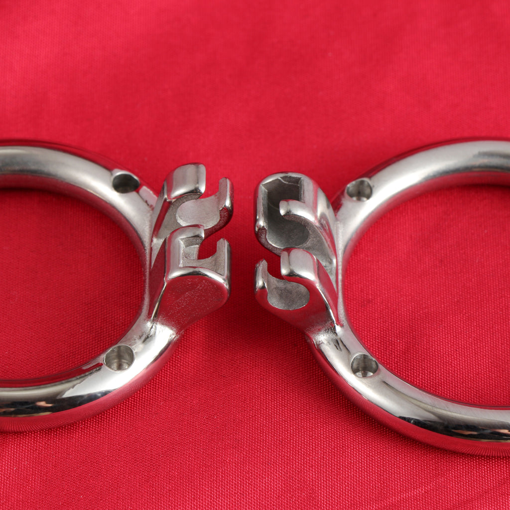 Anneau pour cage de chasteté K01 / K02 en acier inoxydable, rond ou incurvé