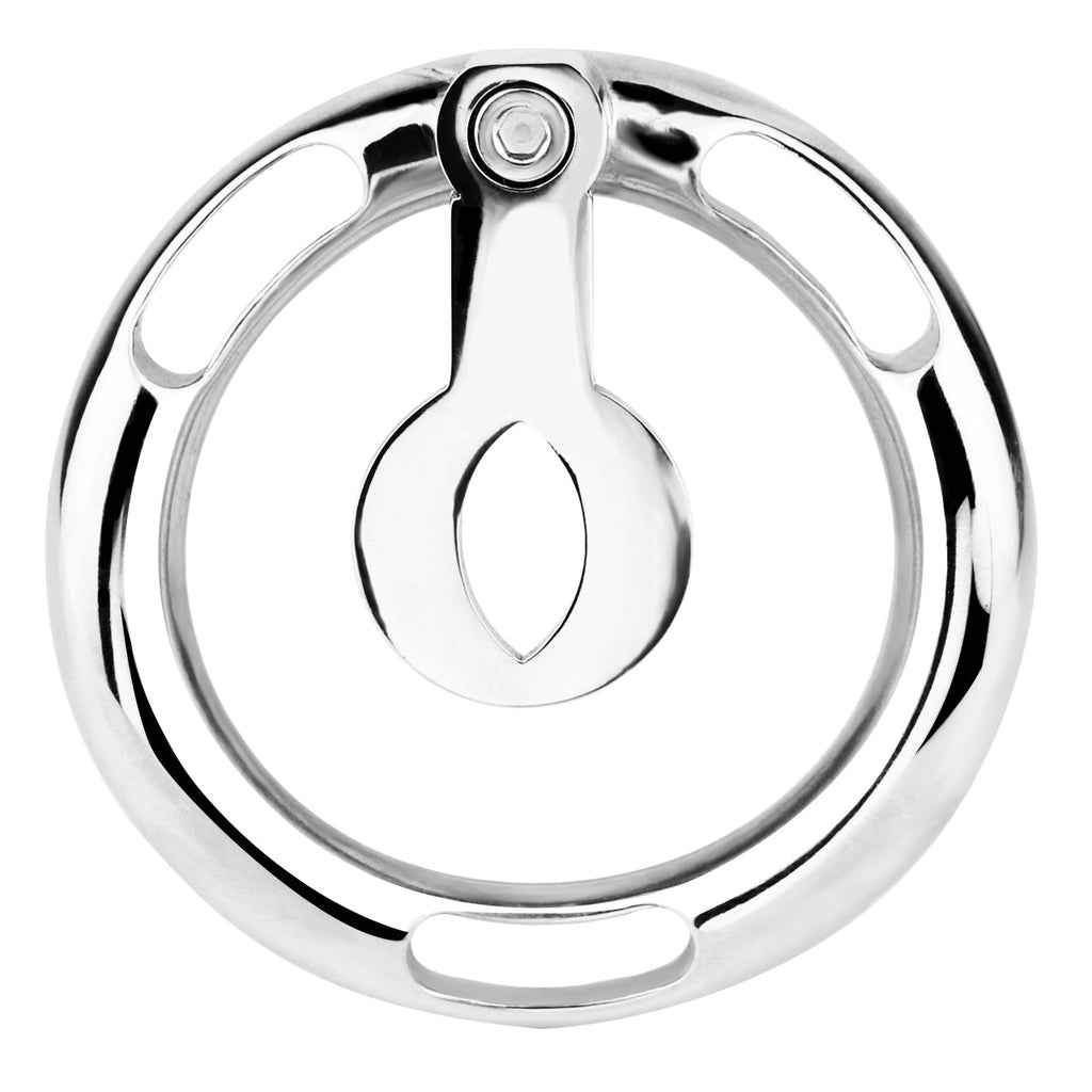 Cage de chasteté miniature en acier inoxydable modèle F347A avec anneau de base