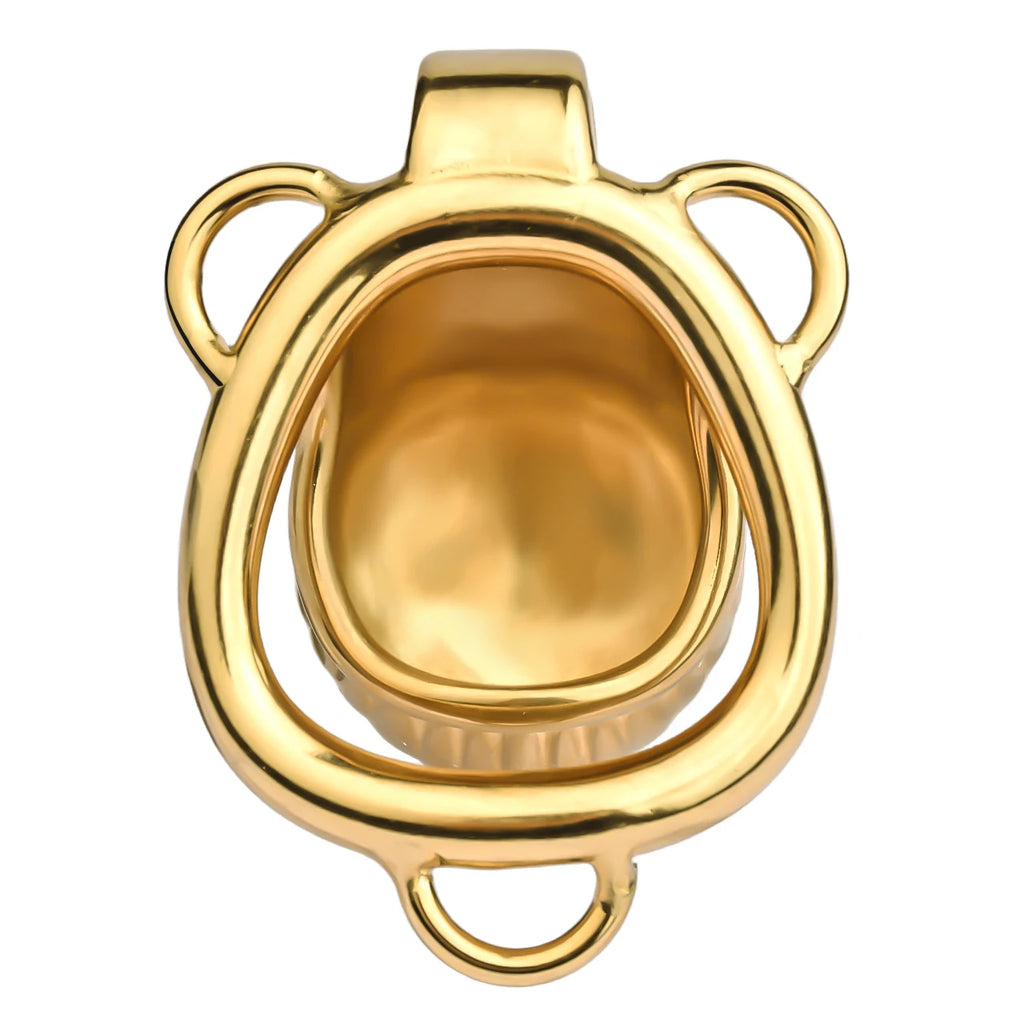 cage de chastete coquillage dore