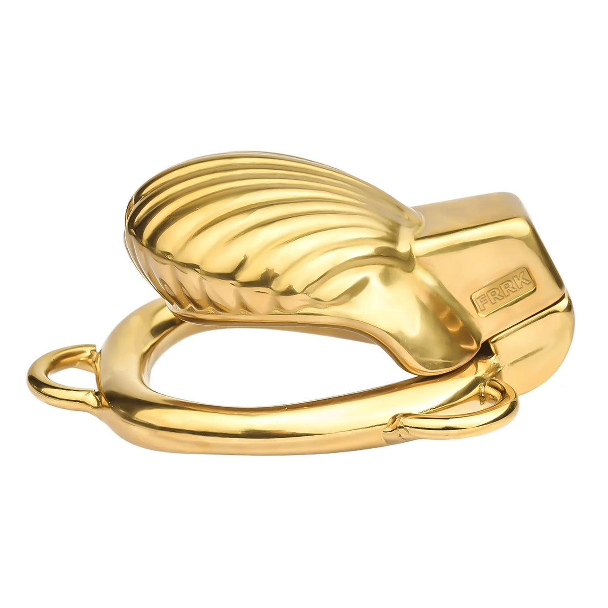cage de chastete coquillage dore