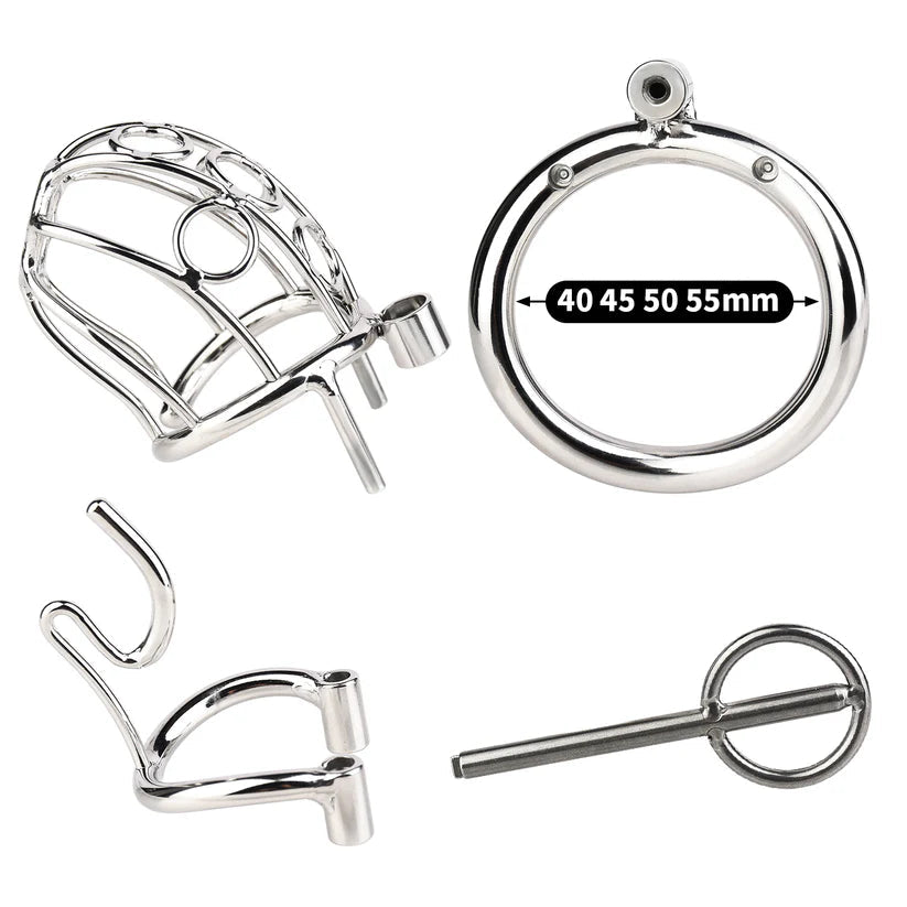 cage de chastete prince albert en metal