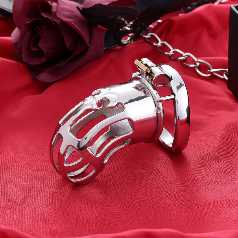 grande cage de chastete royale fleur de lys Image