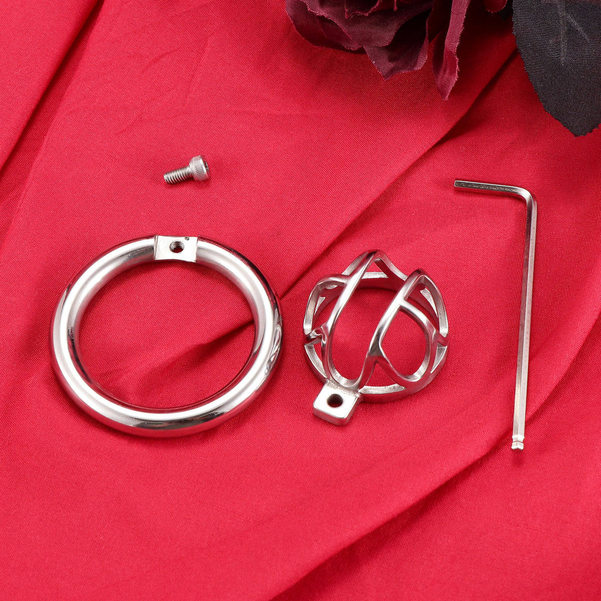 Micro cage de chasteté en métal pour soumis