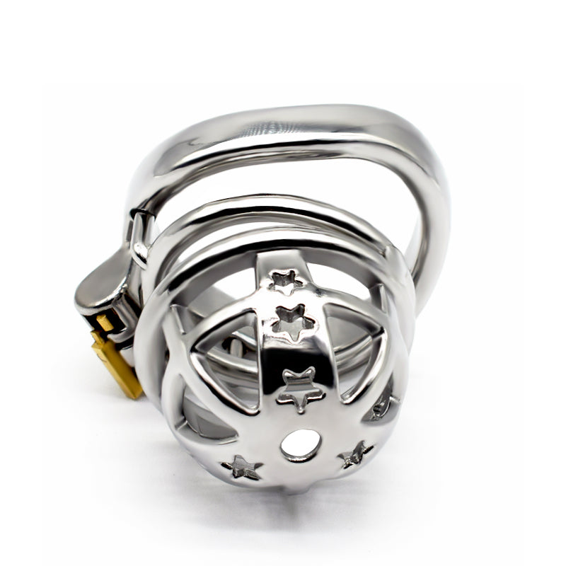 Mini cage de chasteté à étoiles en métal acier inoxydable