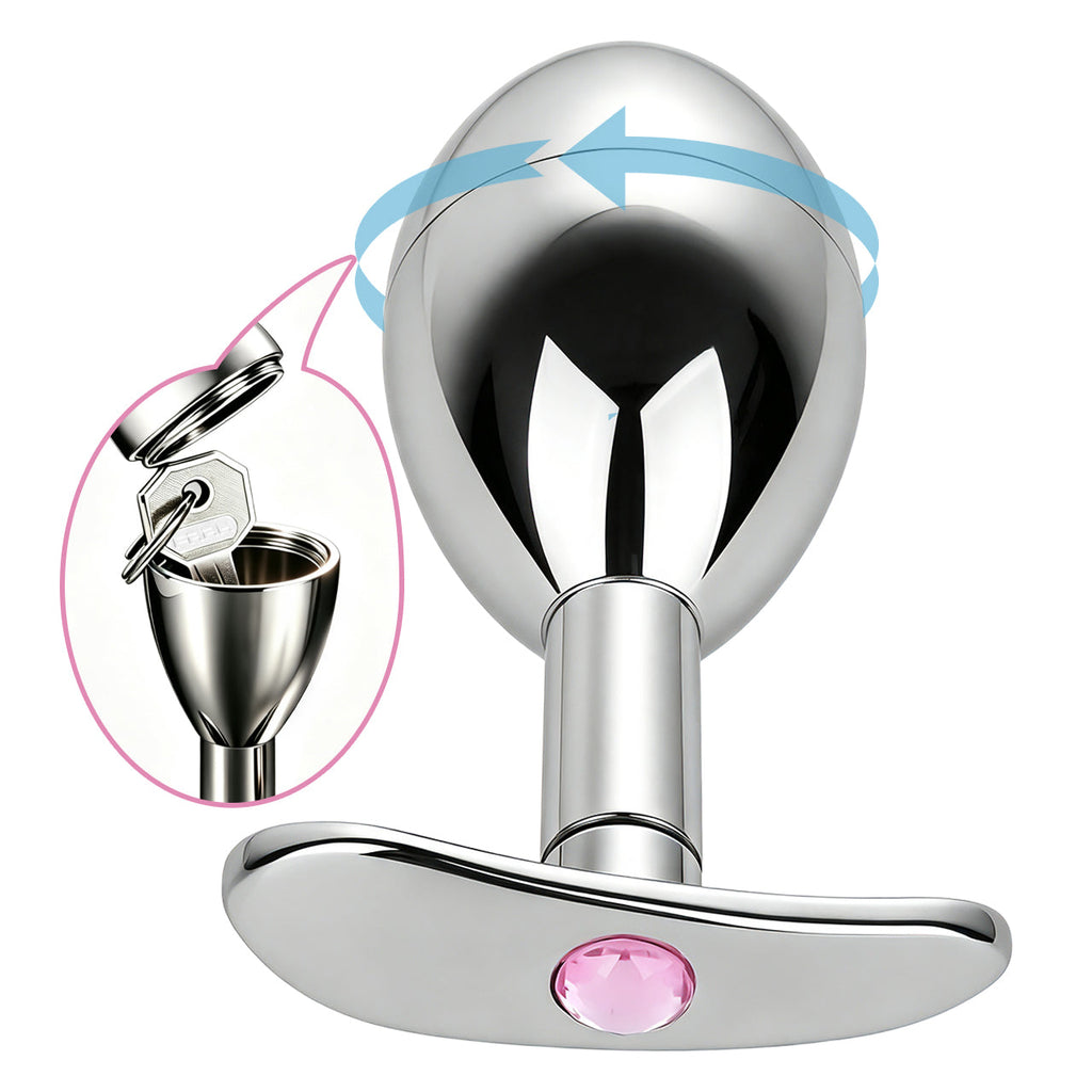 Plug Anal Coffre à Clé en métal avec tête creuse dévissable pour ranger une clé