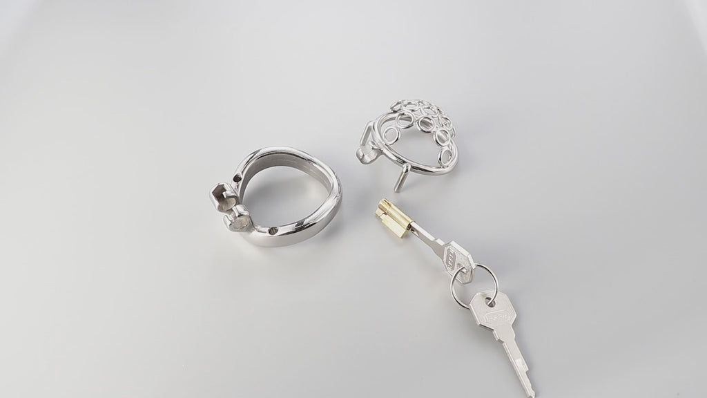 mini cage de chastete anneaux soudes 