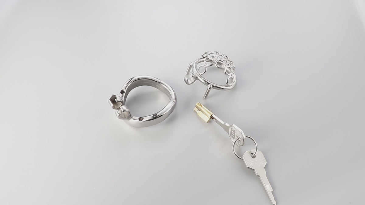 mini cage de chastete anneaux soudes 